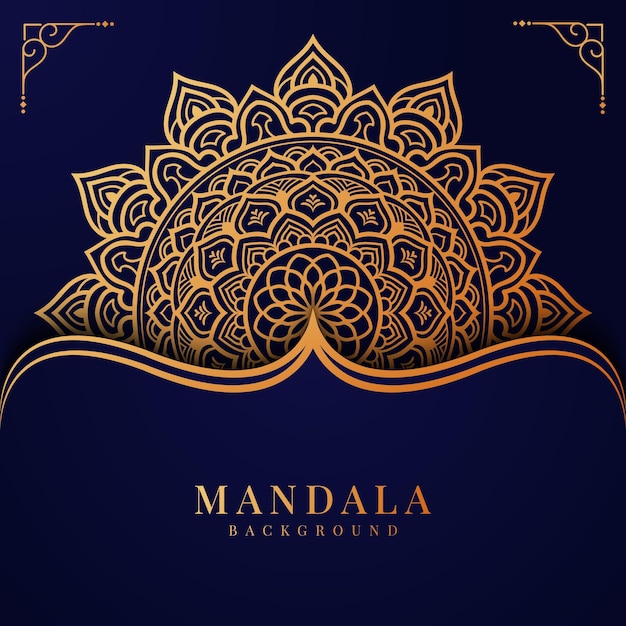 Luxus-mandala-hintergrunddesign in goldfarbe