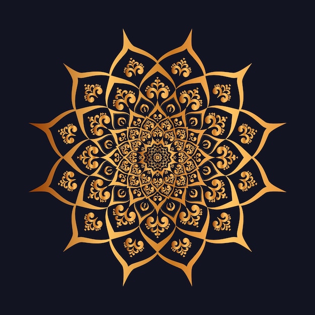 Luxus-Mandala. Luxuriöser dekorativer Mandala-Design-Hintergrund in Goldfarbe