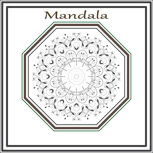 Luxus-mandala mit wunderschönem vektor-design