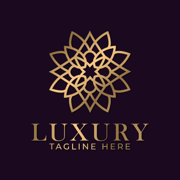 Luxus-mandala-zierlogo-designschablone für das branding der corporate identity