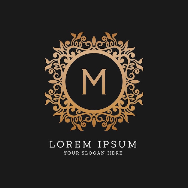 Luxus monogramm logo vorlage Premium Vektoren