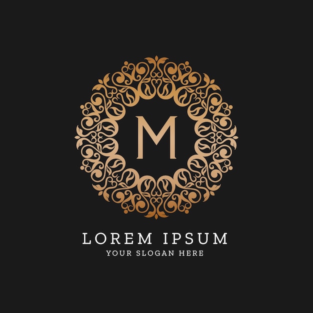 Luxus monogramm logo vorlage Premium Vektoren