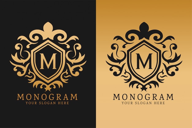 Luxus Monogramm Logo Vorlage
