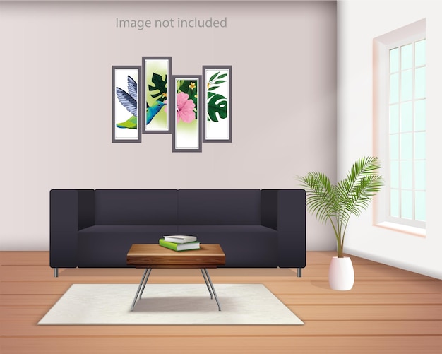 Luxus-Natur-Wandrahmen und Schlafzimmer-Design