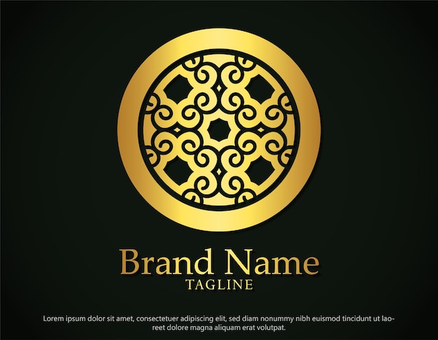 Luxus ornament logo strichzeichnungen