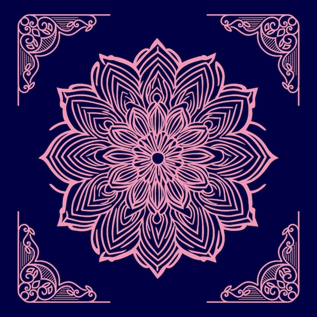 Luxus-Ornamentmuster-Mandala-Design