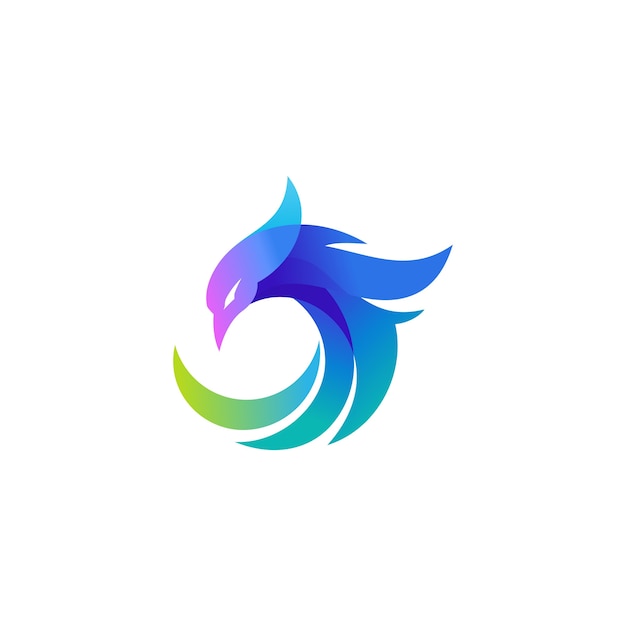 Luxus phoenix logo konzept