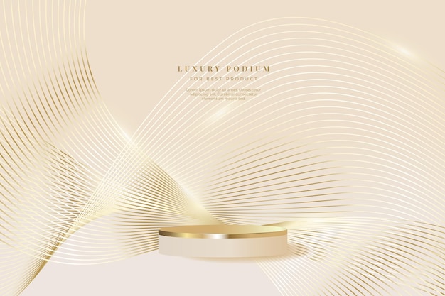 Luxus-Podium mit Gold