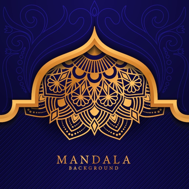 Luxus ramadan kareem mandala hintergrund