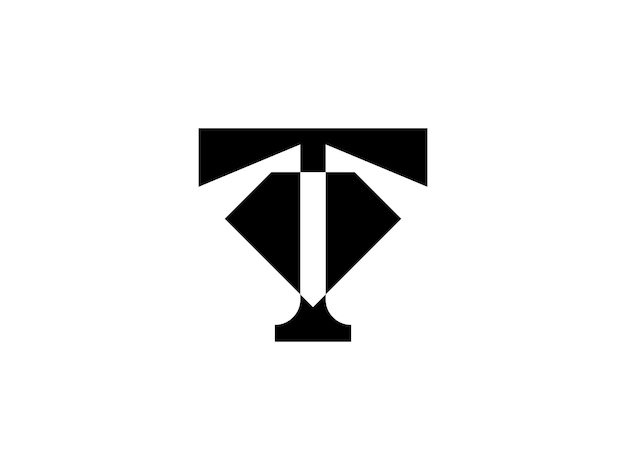 Vektor luxus-t-diamanten-logo-design
