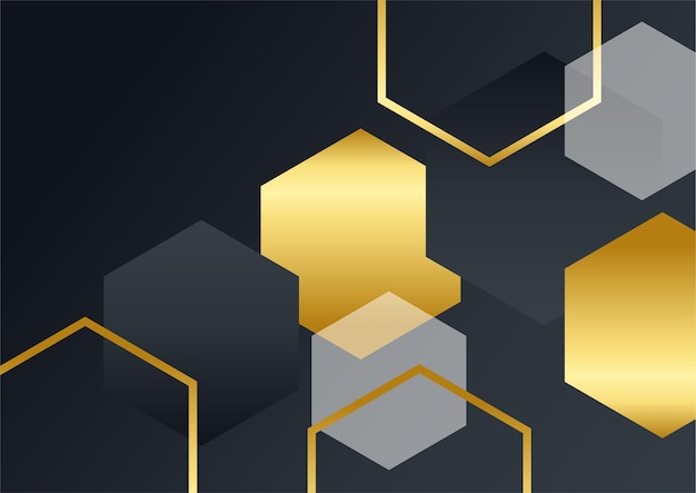 Luxus-unternehmenshintergrund, abstrakte dekoration, goldenes muster, halbtonverläufe, 3d-vektor-illustration. schwarzgold-cover-vorlage, geometrische formen, modernes minimalistisches business-banner