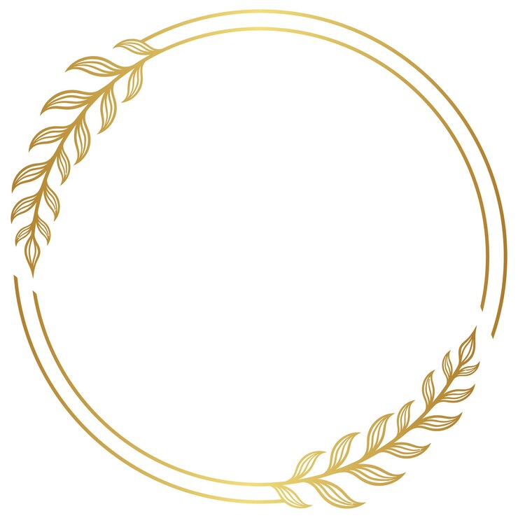 Vektor luxusblattkreis für die hochzeit