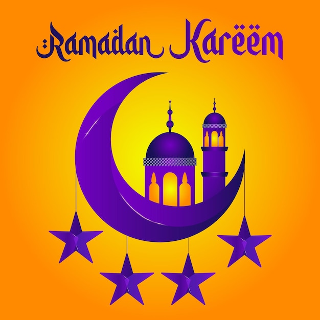 Luxusgruß ramadan kareem islamischer hintergrund