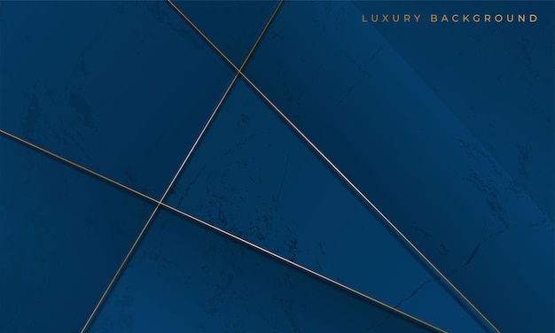 Luxushintergrund mit blauen und goldenen linien