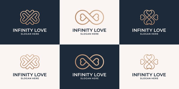 Luxuslinie mit Infinity- und Herz-Logo-Kollektion.