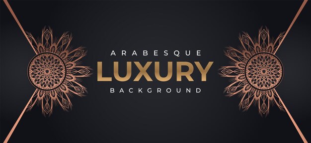Vektor luxusmandalahintergrund mit arabischer islamischer ostart des goldenen arabeskenmusters