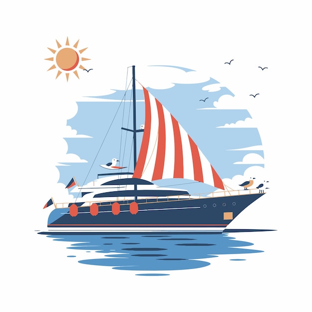 Luxusyacht auf See