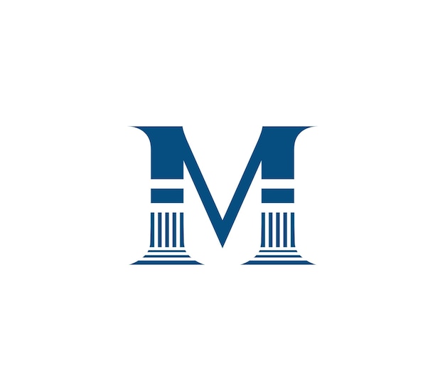 M alphabet rechtsanwaltskanzlei logo design konzept