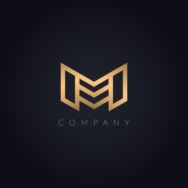 M anfangsbuchstaben symbol logo einzigartiges modernes kreatives m monogramm elegant luxuriös künstlerisch