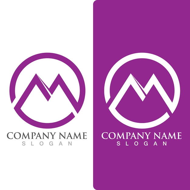 M letter logo template-vektorillustrationsdesign