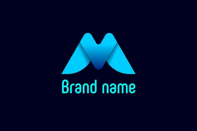 M modernes Buchstaben-Logo