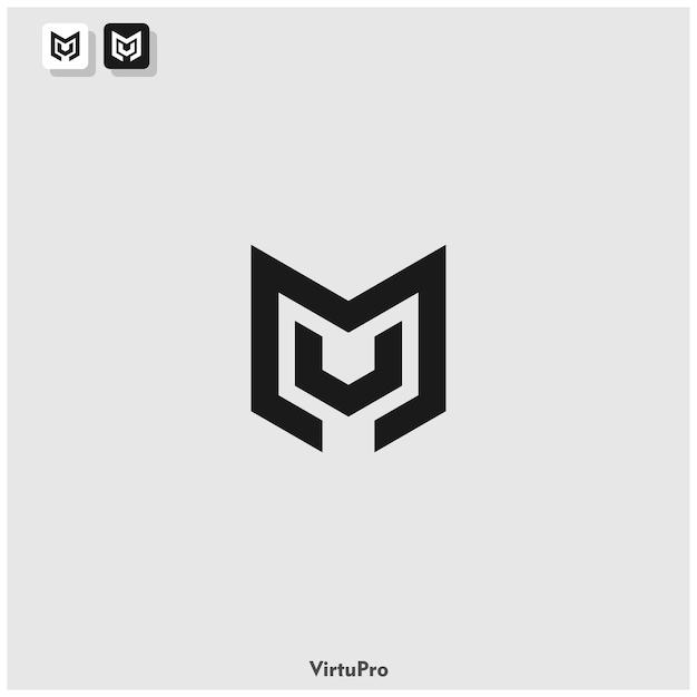 M- und v-monogramm-logo-vorlage