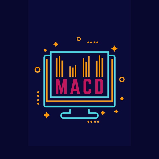 MACD-Handelsindikator-Vektorsymbol