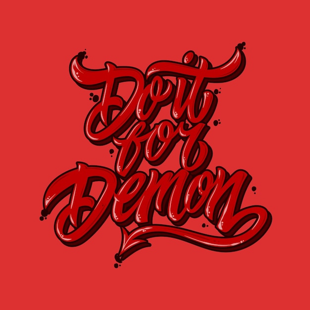 Vektor machen sie es für demon typographie lettering logo vektordesign logo