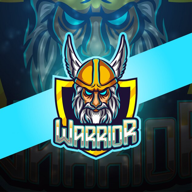 Vektor mad king esport maskottchen logo design