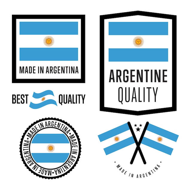 Made in argentina label set