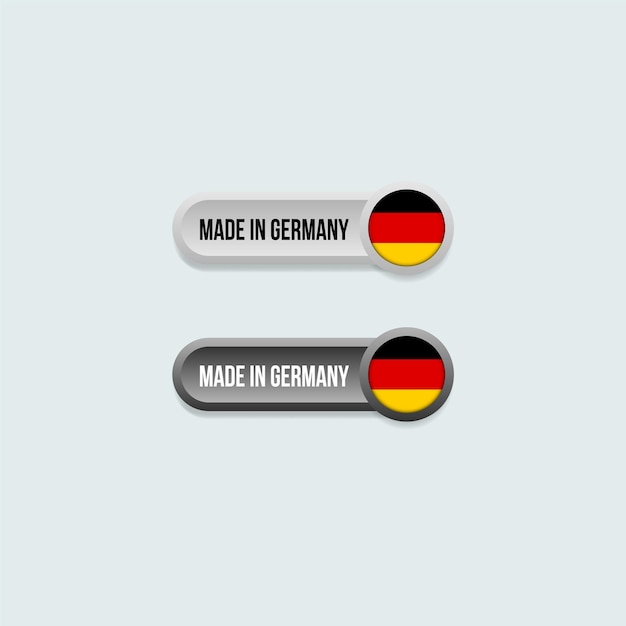 Made in germany aufkleber mit landesflagge