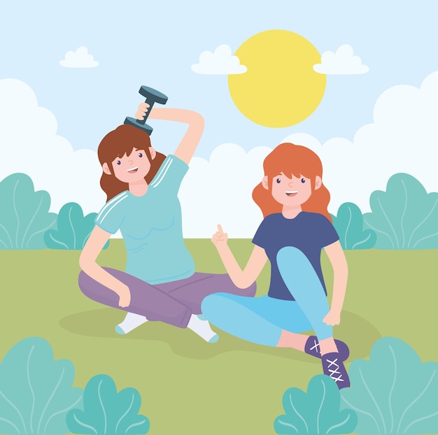 Mädchen im Teenageralter im Park