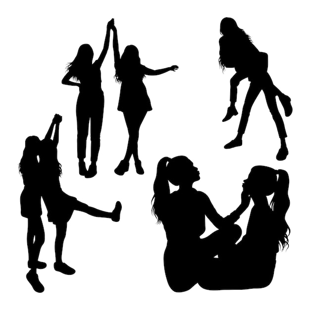 Mädchen silhouetten