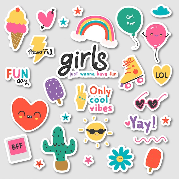 Mädchen Sticker Pack