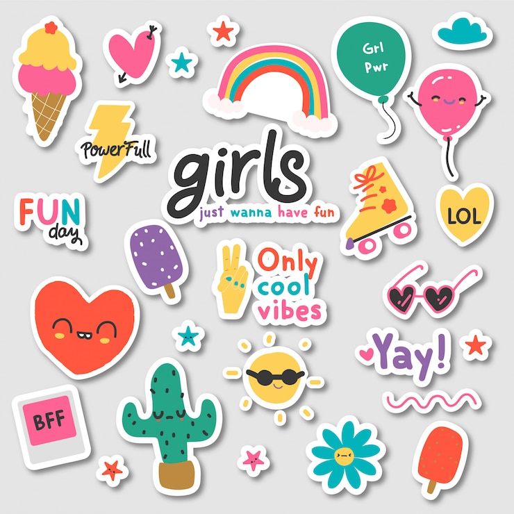 Mädchen Sticker Pack