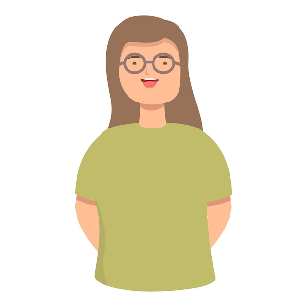Mädchen-Syndrom in der Brille Symbol Cartoon-Vektor Kindertag Weltgesundheit