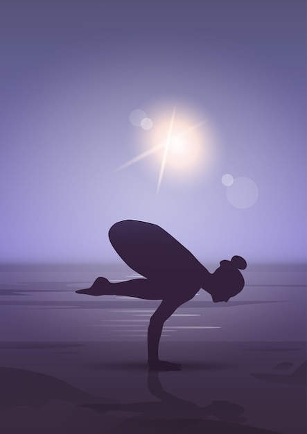 Mädchen Yoga Position