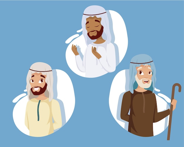 Vektor männer muslimische charaktere