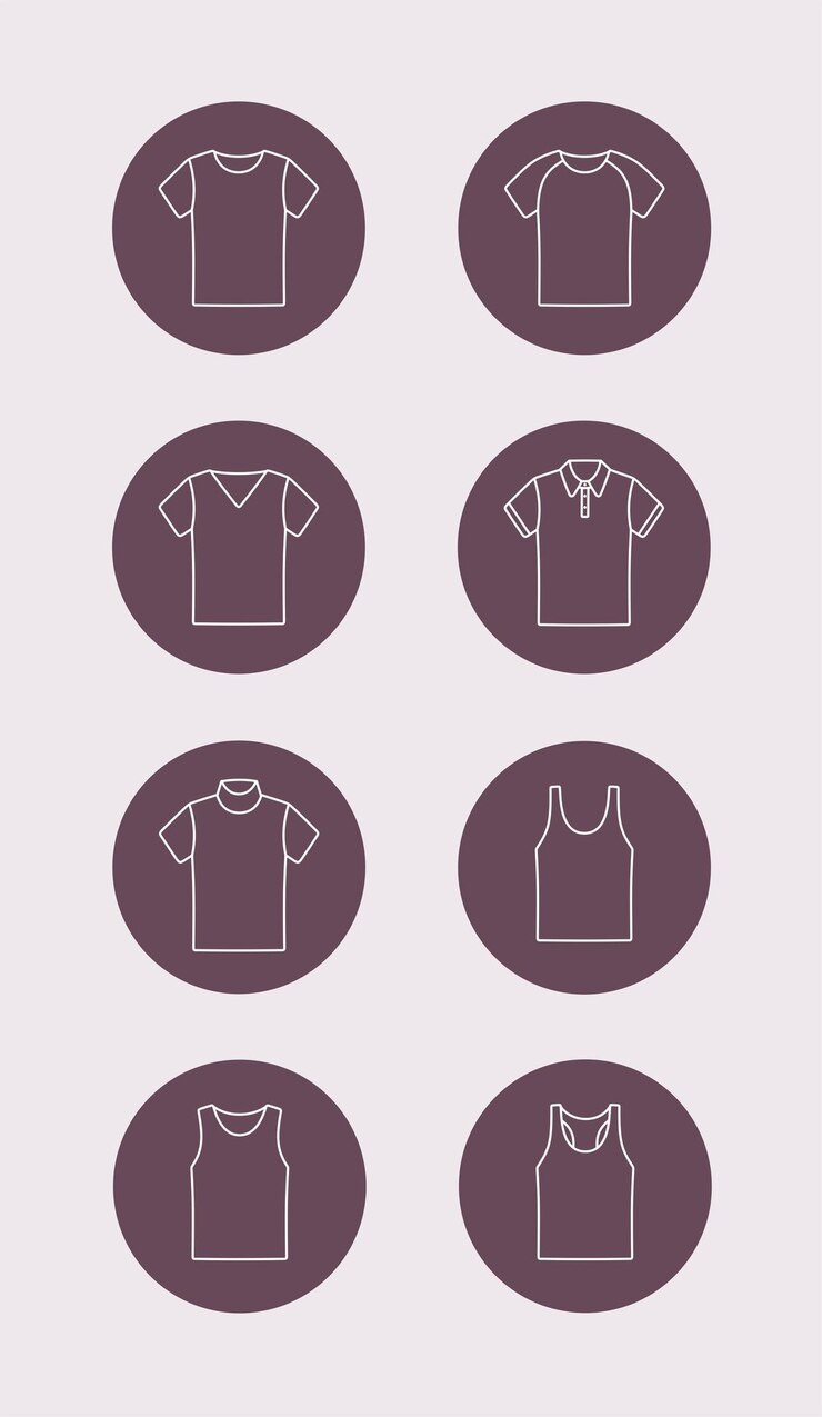 Vektor männer-t-shirt-symbol in einem kreis vektorillustration