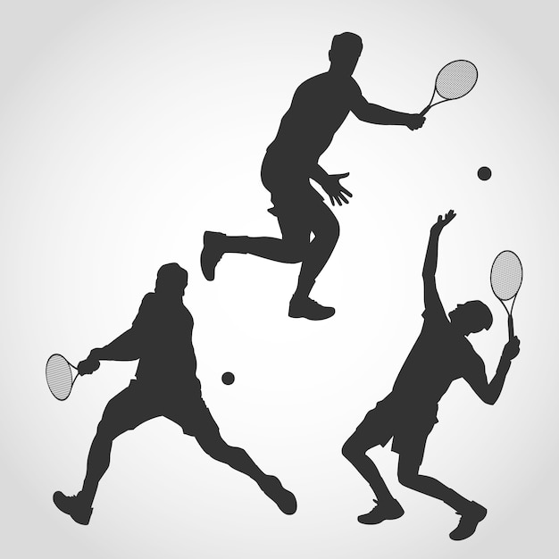 Männer Tennis Spieler Silhouette