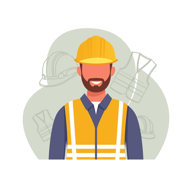 Männliche Arbeitnehmer tragen Sicherheitsuniformen für die Arbeit