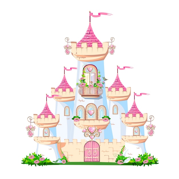 Märchenhintergrund mit Prinzessinnenschloss