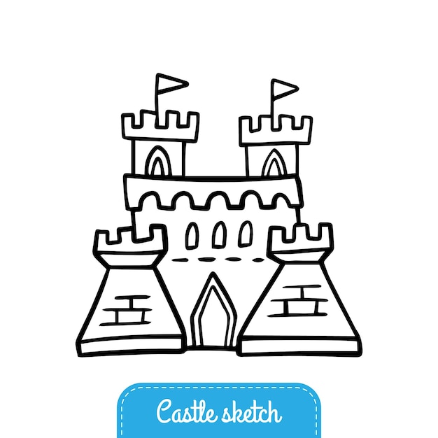 Märchenschloss im doodle-stil