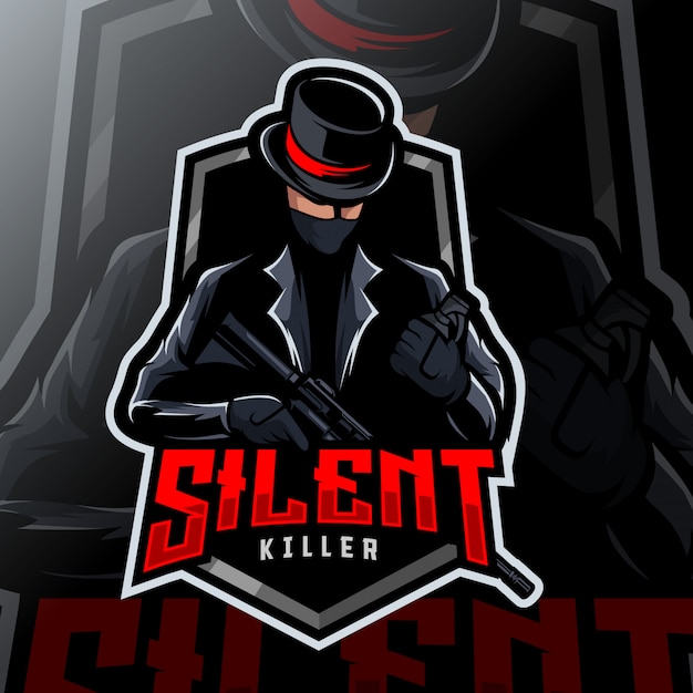 Mafia killer maskottchen esport logo