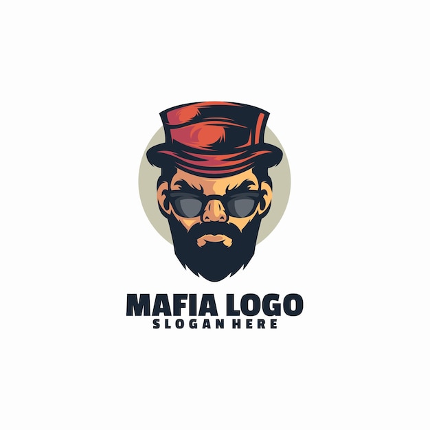 Mafia kopf logo vorlage