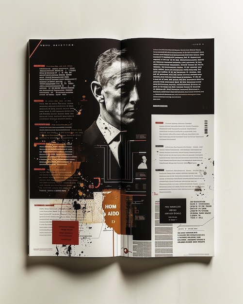 Vektor magazin-seitenlayout für eine wirtschaftszeitschrift