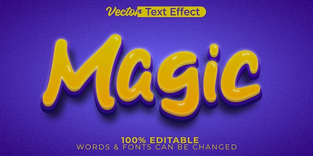 Magic Vector Text-Effekt bearbeitbar Alphabet Mystery Festival Traum Halloween