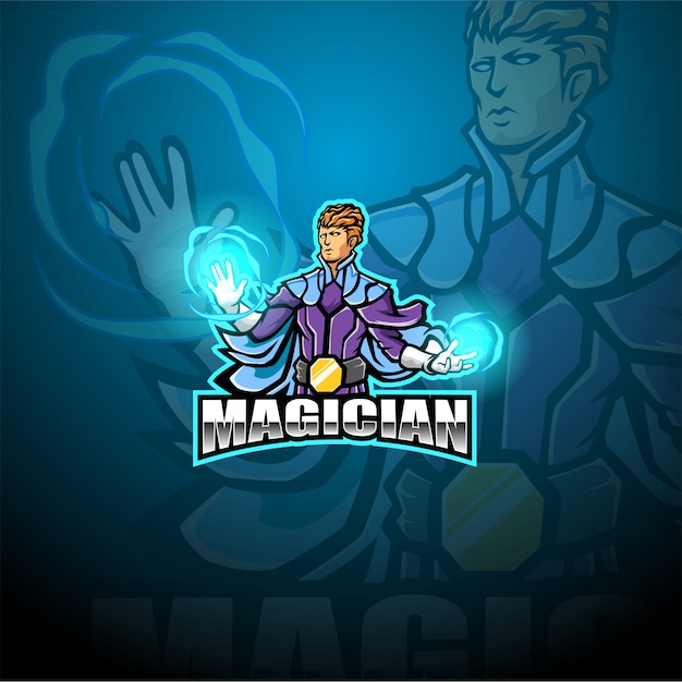 Magier esport maskottchen logo vorlage