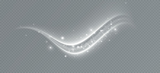 Magische Spirale mit FunkelnWeißer LichteffektGlitterpartikel mit LinienSwirl-Effekt