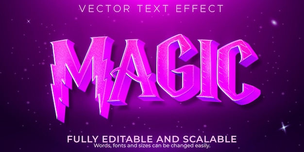 Magischer Fantasy-Texteffekt, bearbeitbarer Märchen- und mystischer Textstil